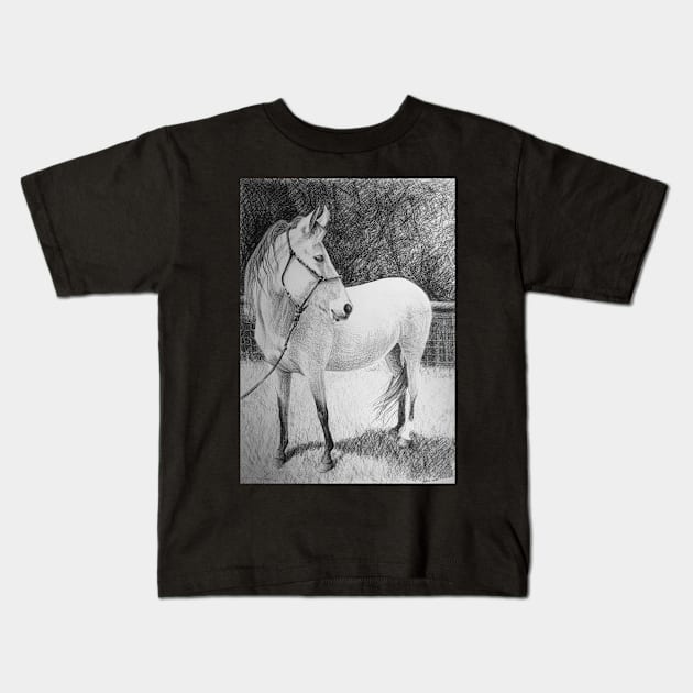 Horse  by Adelaide Artist Avril Thomas Kids T-Shirt by AvrilThomasart